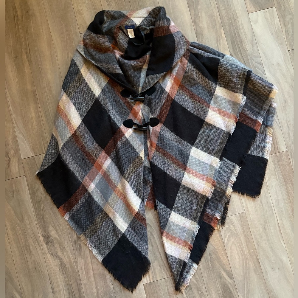 Apt 9 Plaid Shawl Poncho